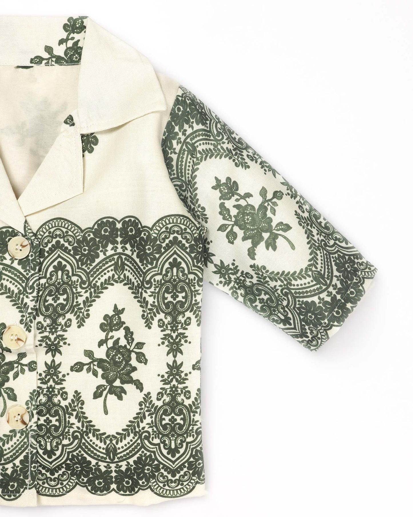 Floral Print Pure Cotton Shirt & Pants Casual Co-ord Set