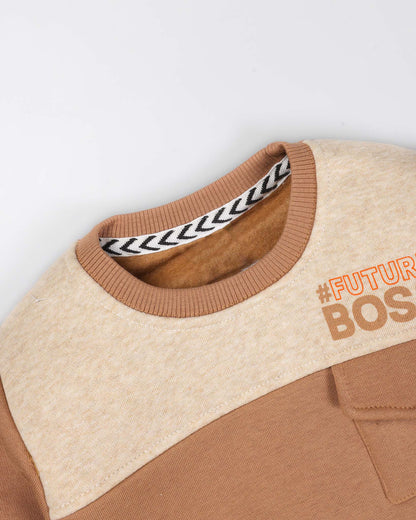 Future Boss Printed Fleeced Co-Ord Set