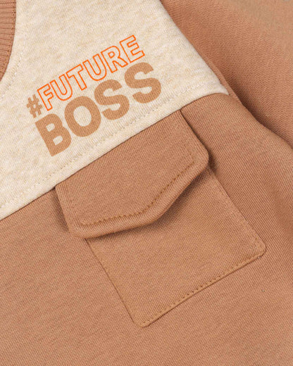 Future Boss Printed Fleeced Co-Ord Set