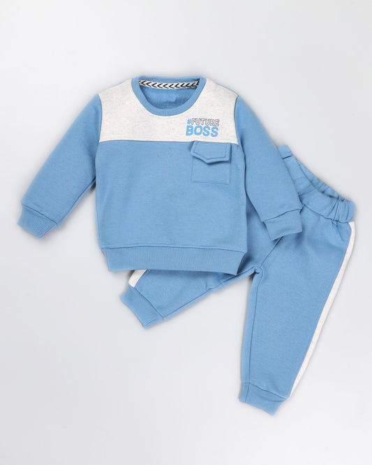 Future Boss Printed Fleeced Co-Ord Set