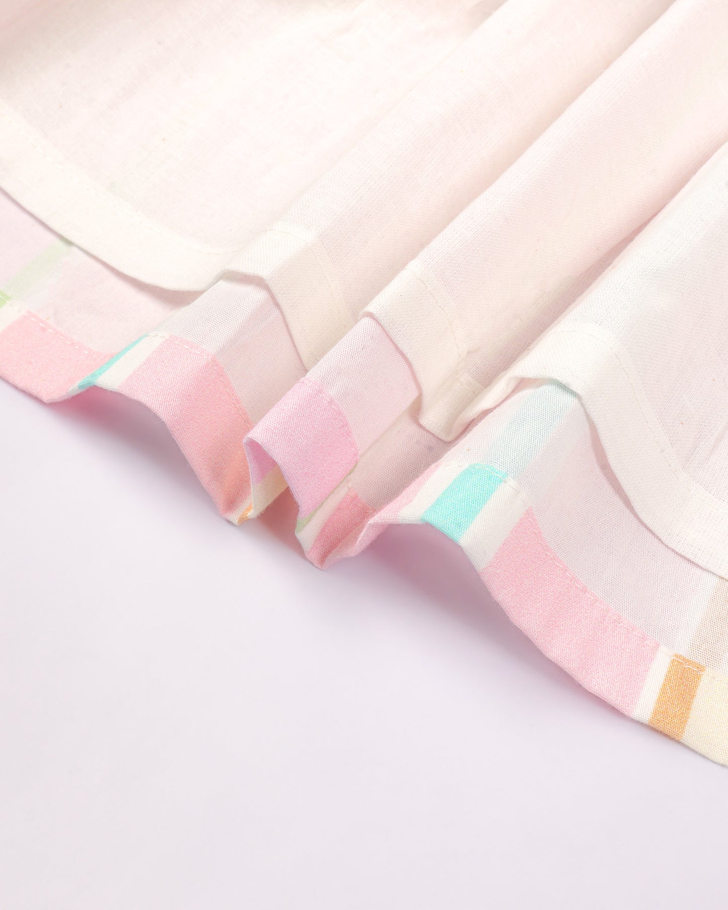 Striped Printed Pastel Shade Casual Frock Dress