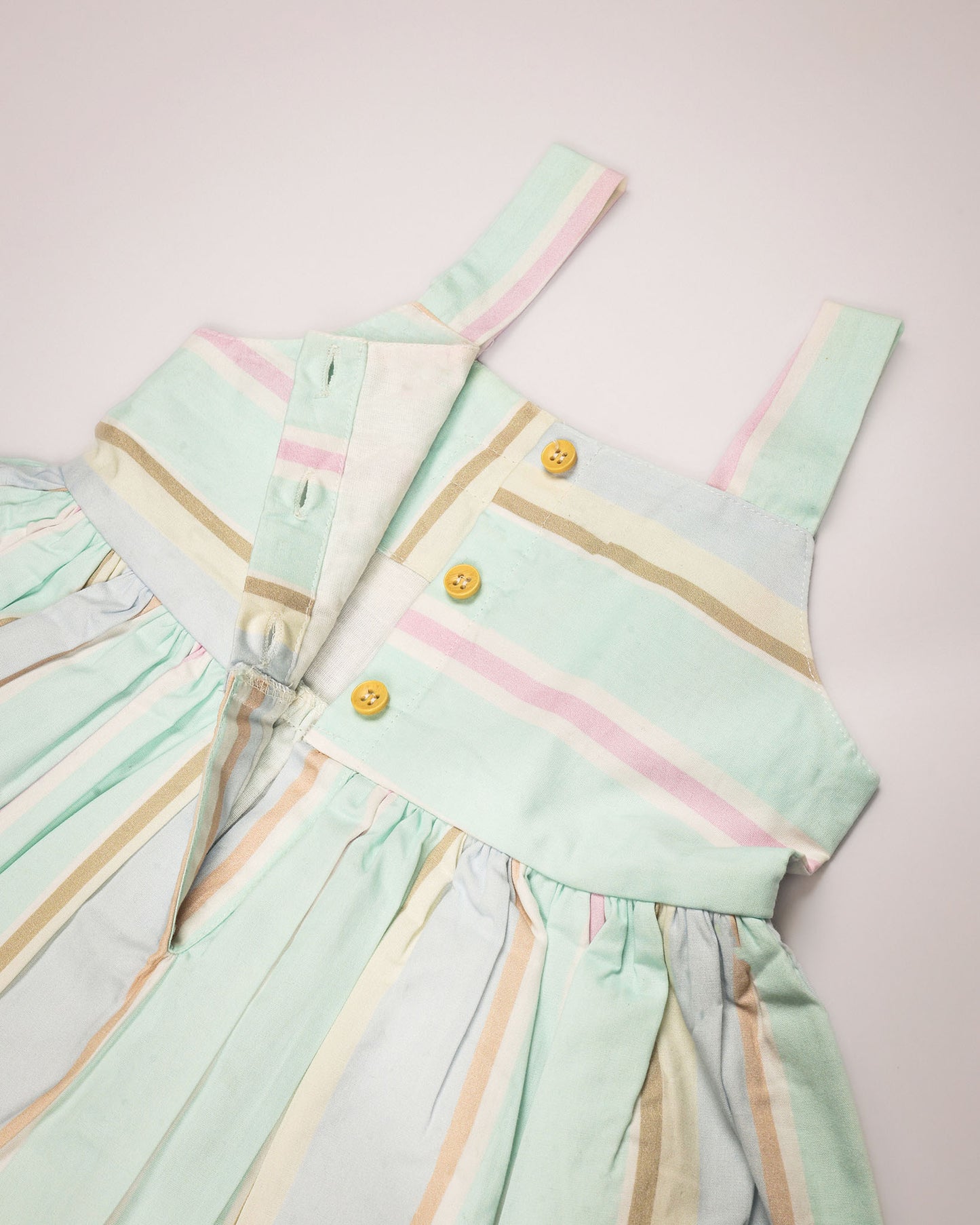 Striped Printed Pastel Shade Casual Frock Dress