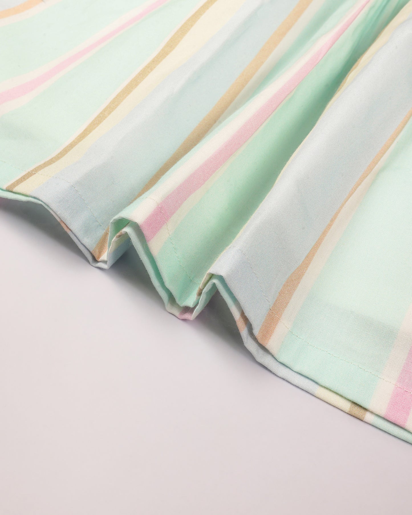 Striped Printed Pastel Shade Casual Frock Dress