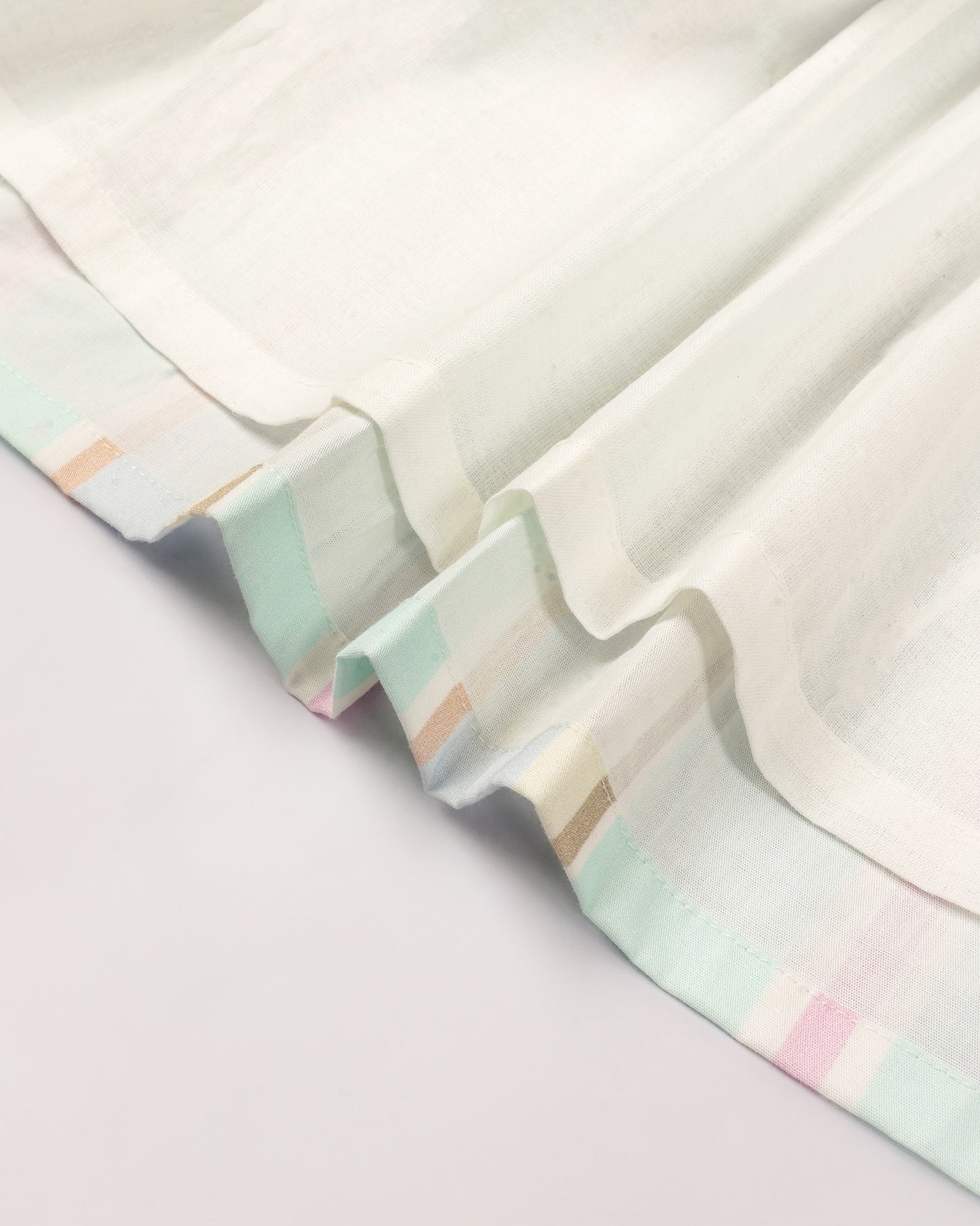 Striped Printed Pastel Shade Casual Frock Dress