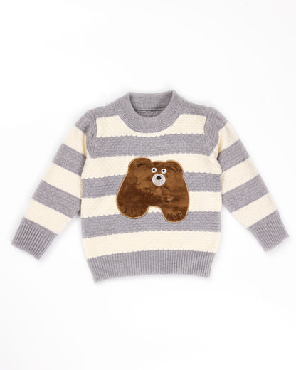 Velvet Bear Appliqued Honeycomb Sweater Co-Ord