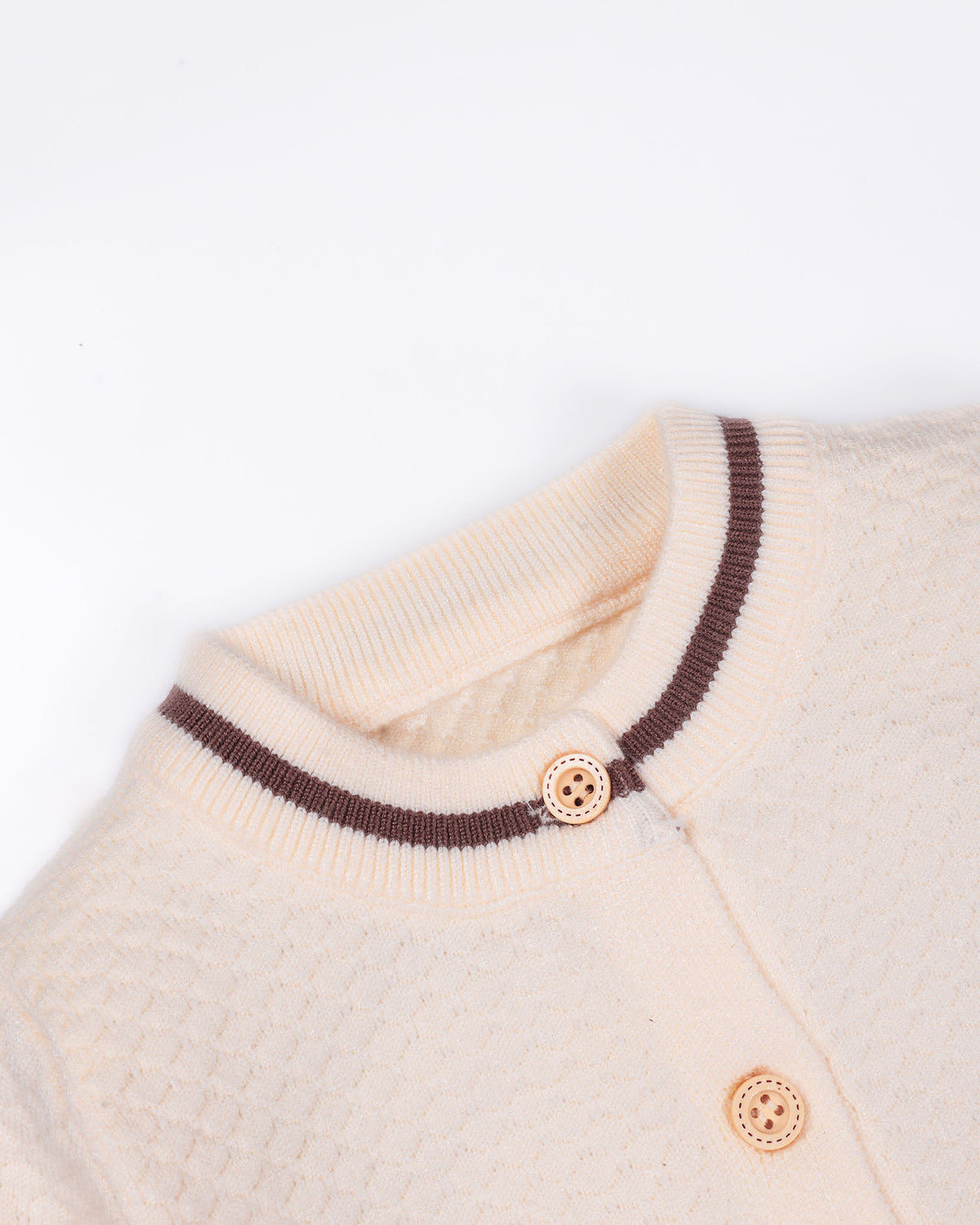 Front-Open Honeycomb Sweater Co-Ord With Pocket Detail