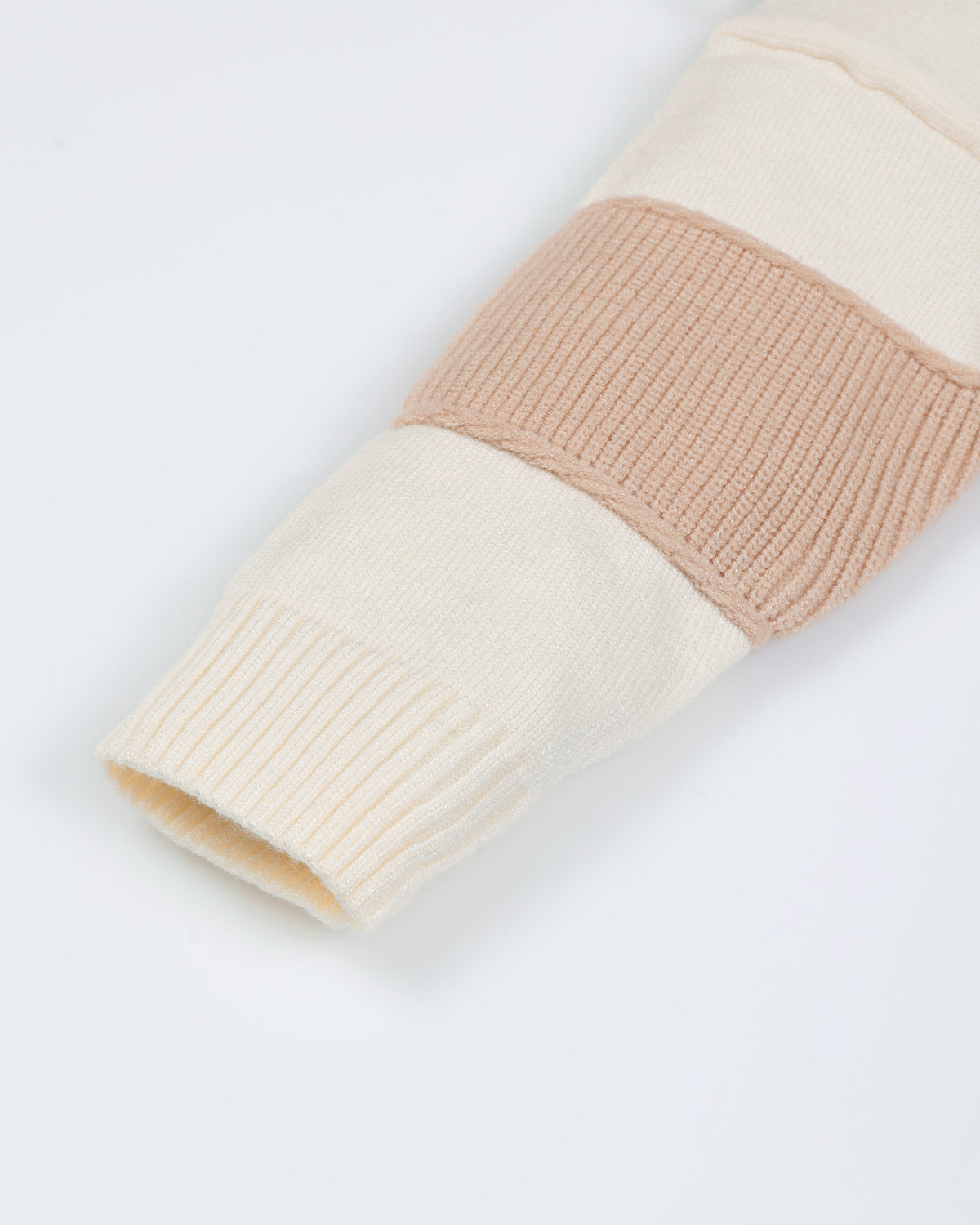 Teddy Bear Toy Appliqued Ribbed Knit Detail Sweater Co-Ord