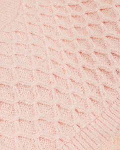 Honeycomb Cable Knit Textured Pencil Midi Dress