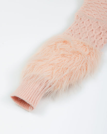 Honeycomb Cable Knit Textured Pencil Midi Dress