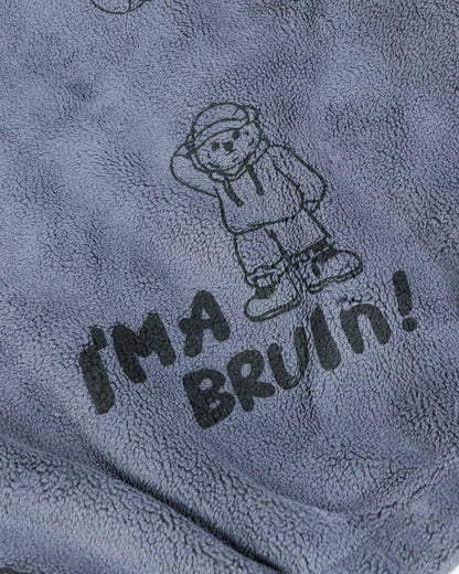 Bear Printed Teddy Fleece Jacket