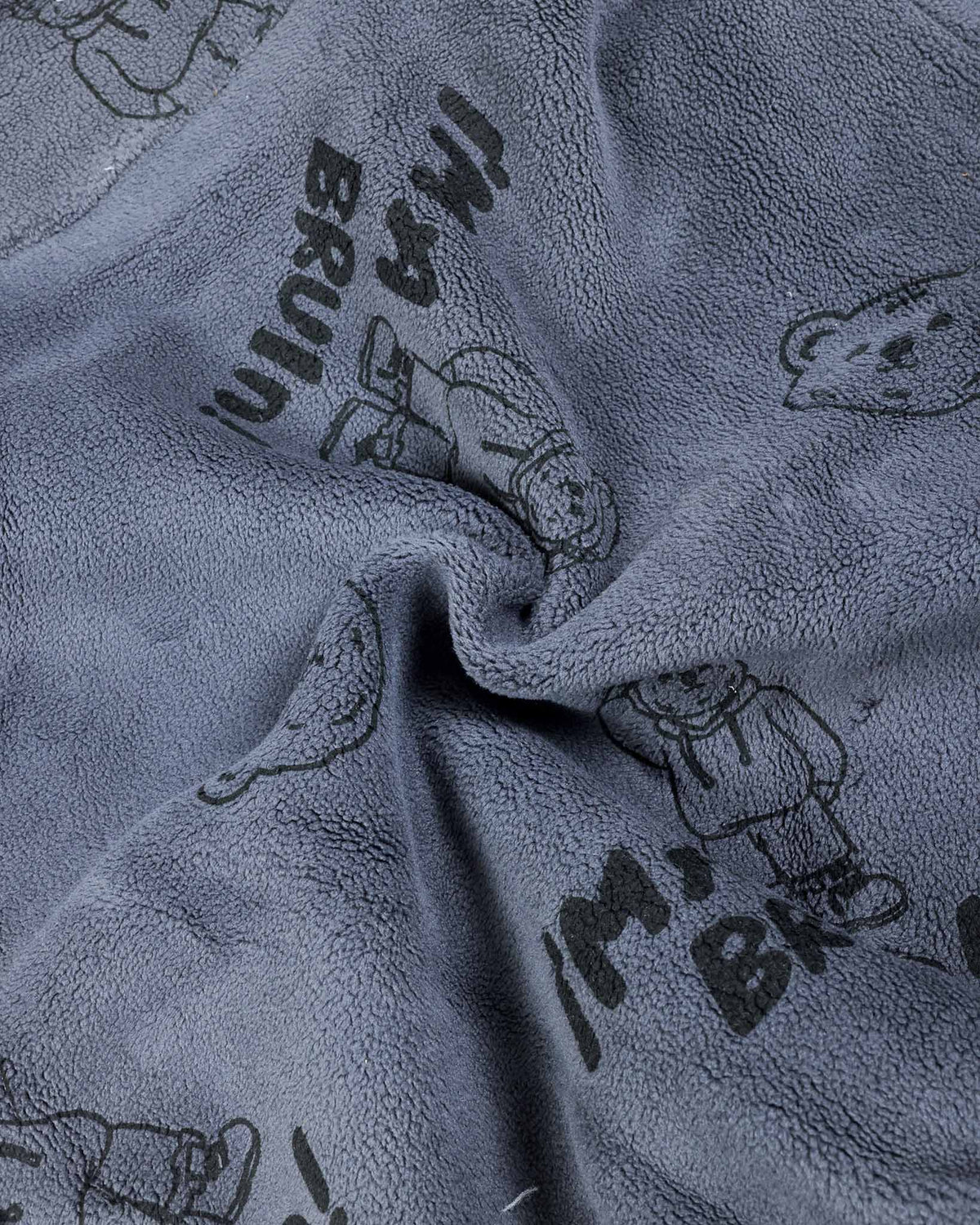 Bear Printed Teddy Fleece Jacket