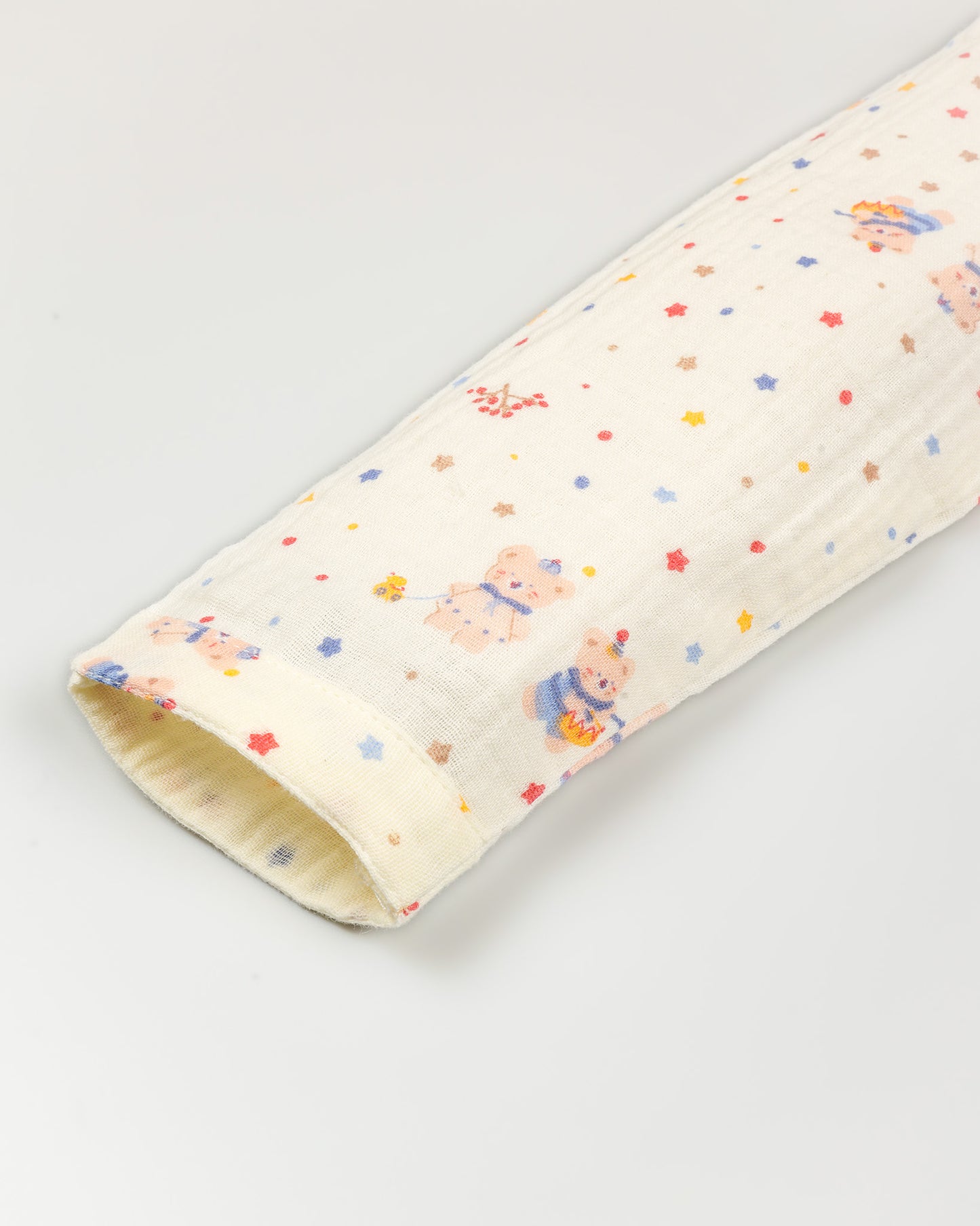 Colorful Star Sky Printed Crinkled Muslin Night Suit