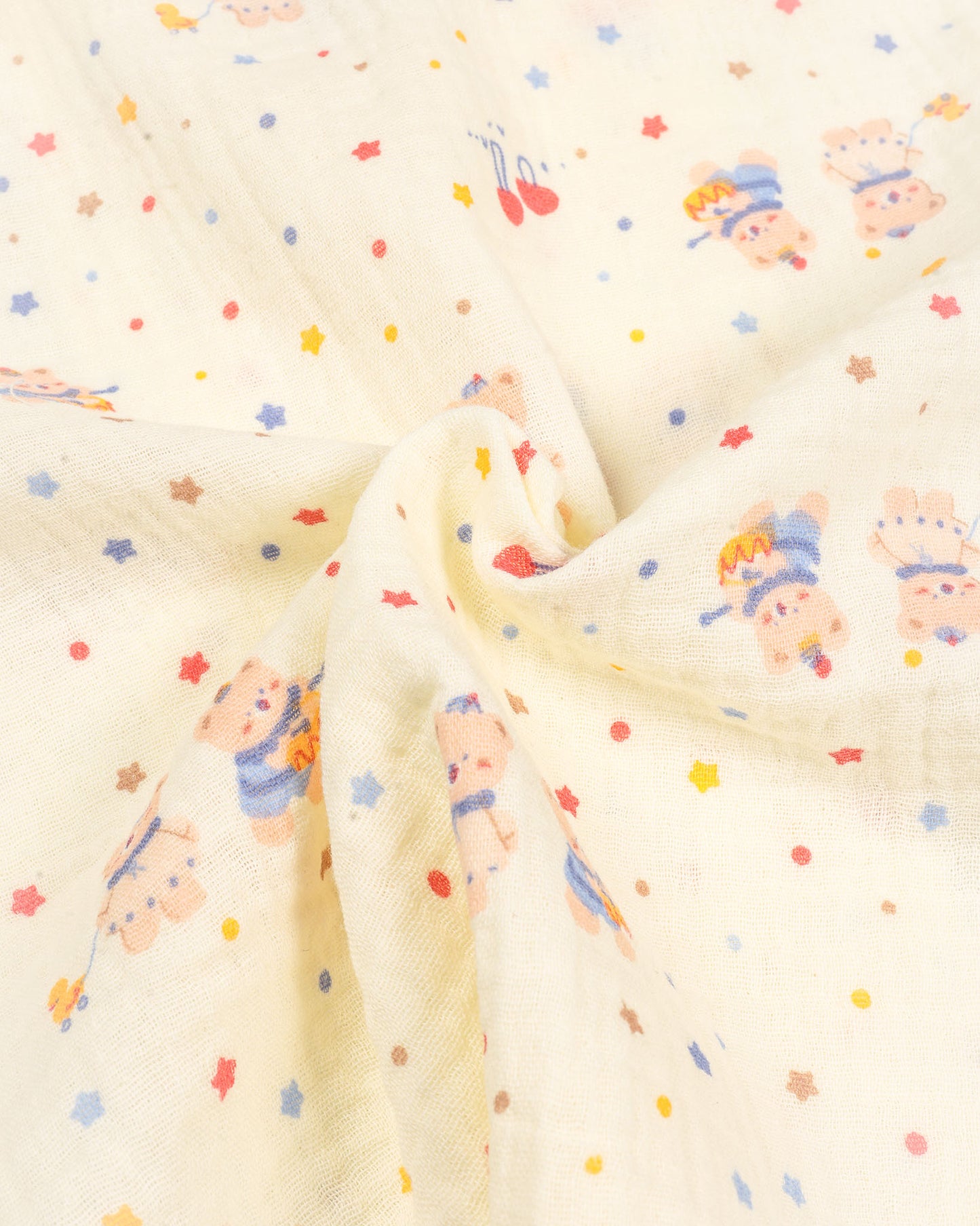 Colorful Star Sky Printed Crinkled Muslin Night Suit