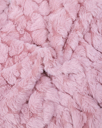 Bear Ears Textured Fur Jacket With Sling Bag