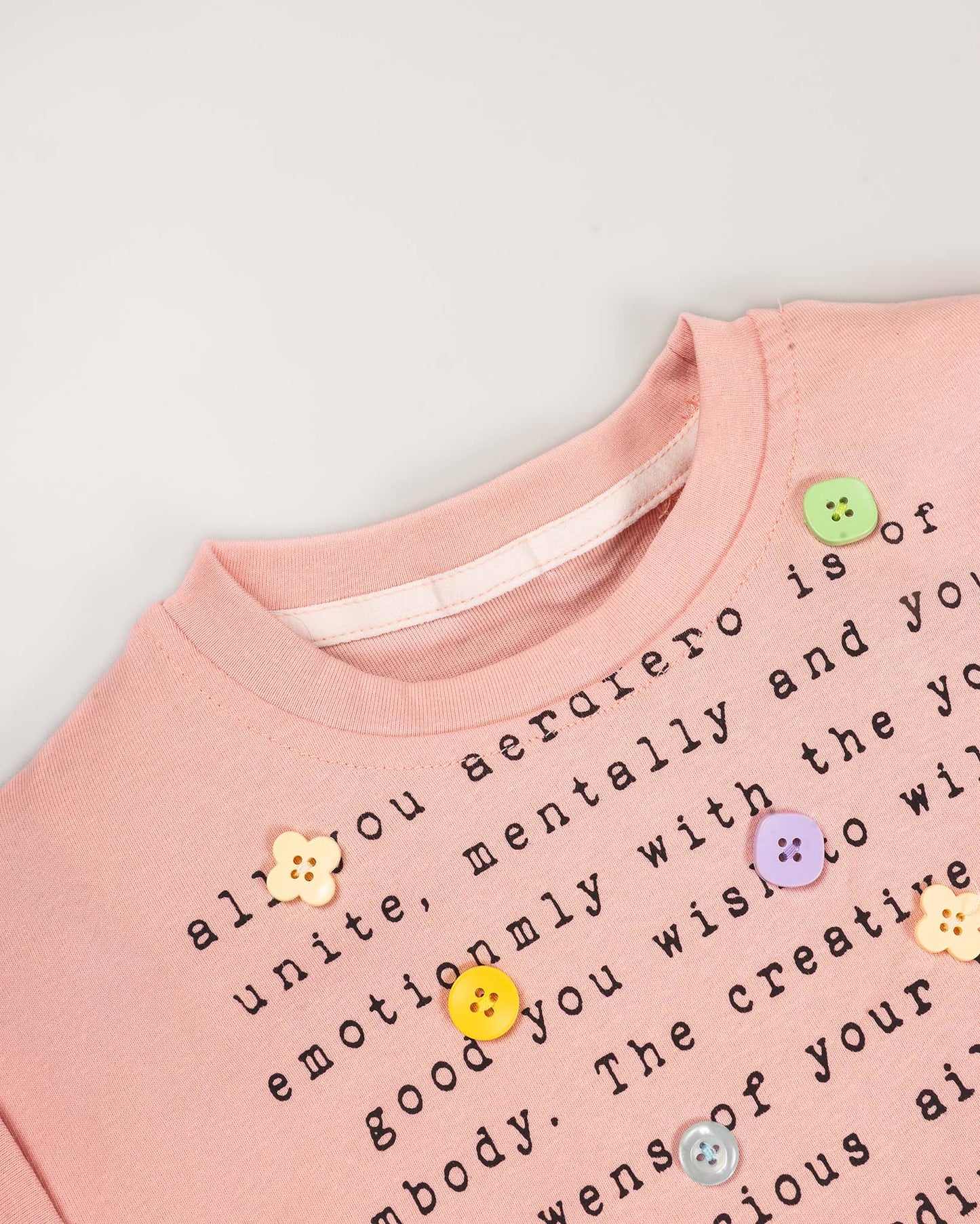 Motivation Printed T-Shirt / Denim Co-Ord Set