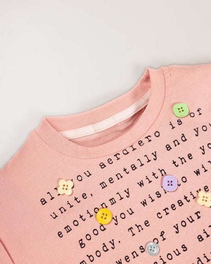 Motivation Printed T-Shirt / Denim Co-Ord Set