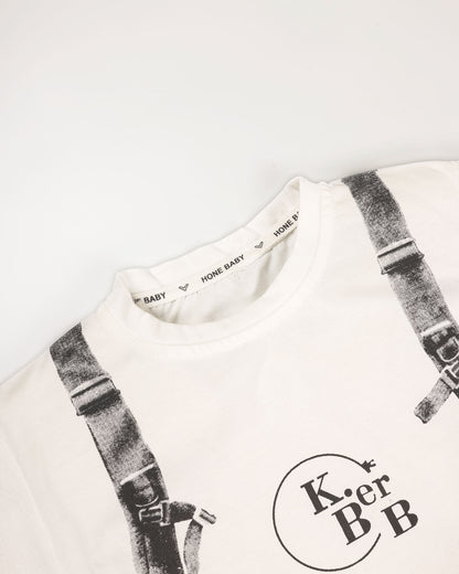 Backpack Printed T-Shirt / Denim Co-Ord Set