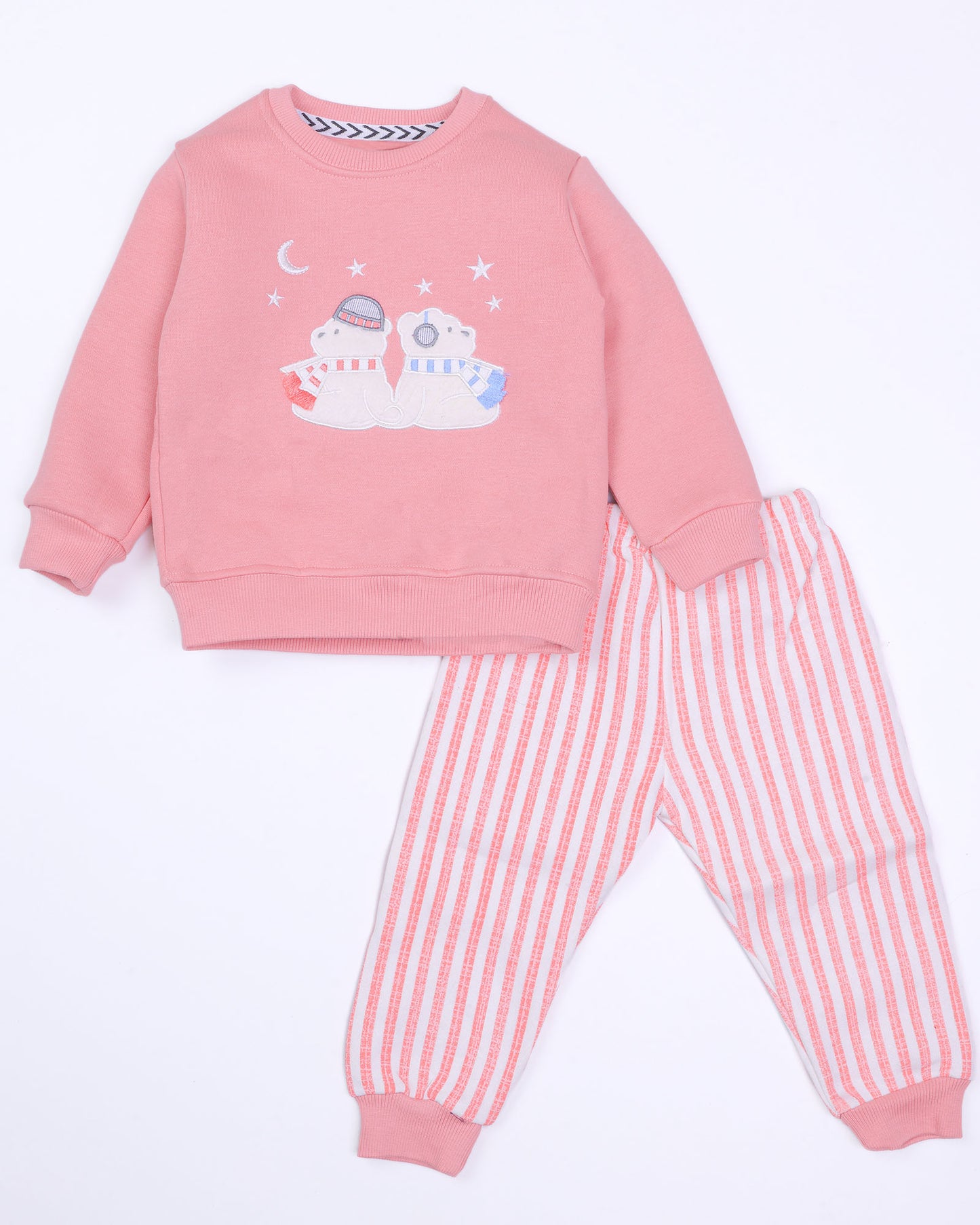 Bear Night Appliqués Fleeced Co-Ord Set