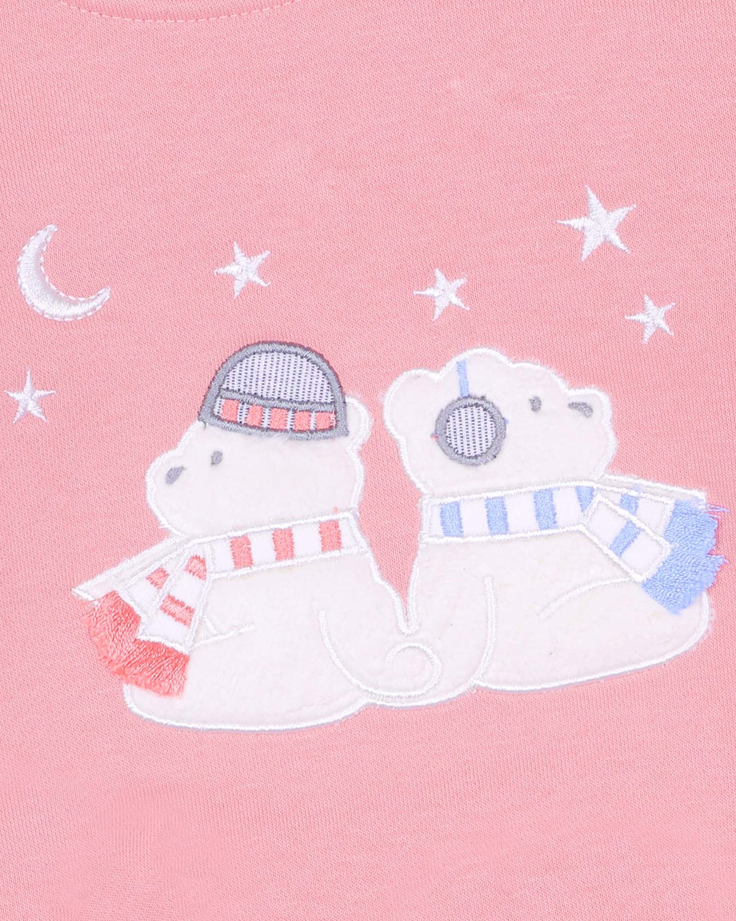 Bear Night Appliqués Fleeced Co-Ord Set