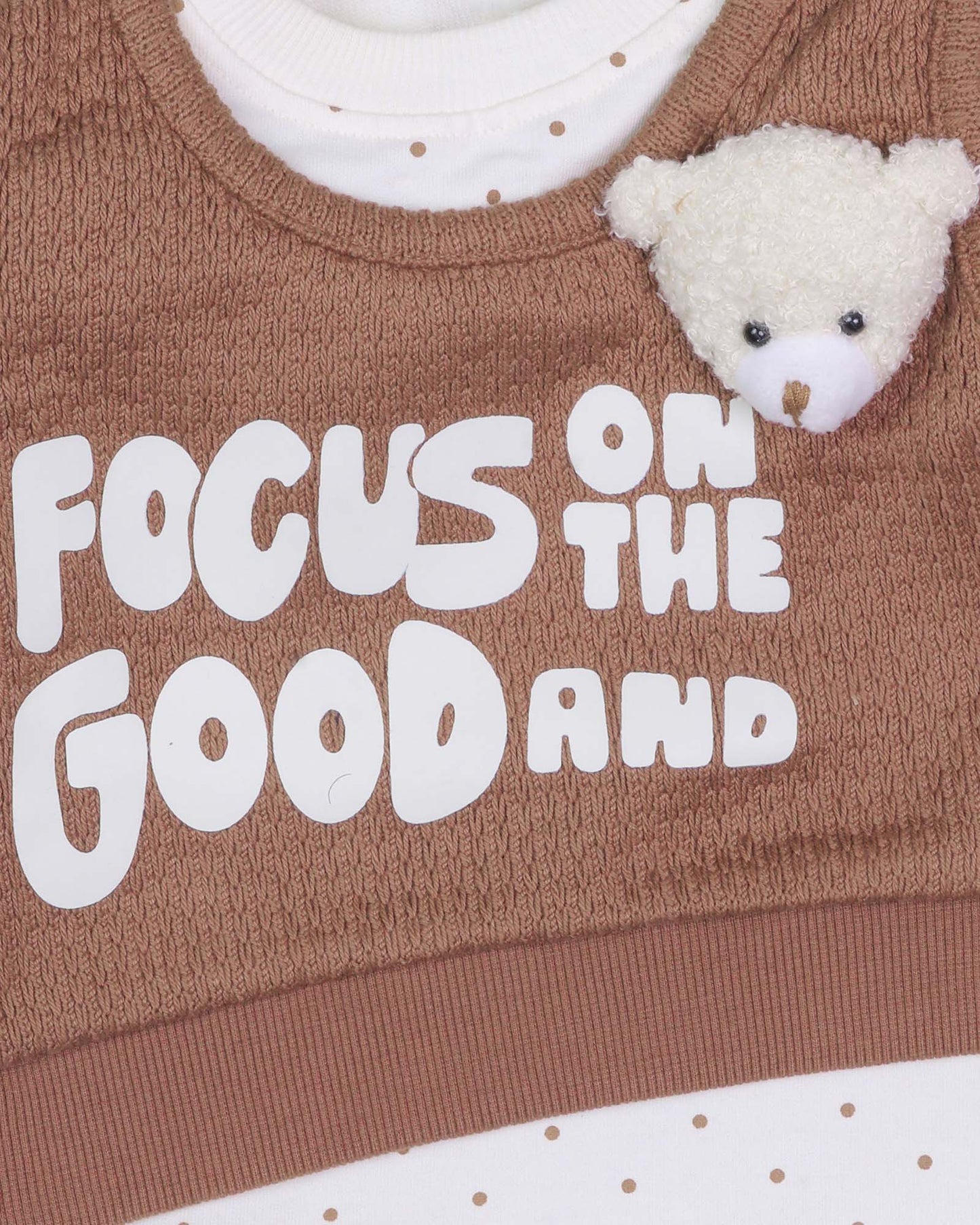 Full Sleeve Knitted Top with Textured Bell Bottom Pants