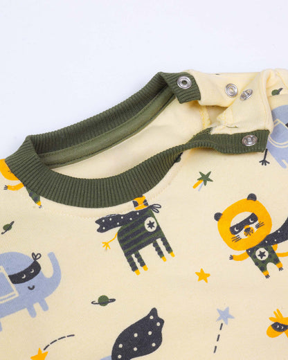 Animal Dream Printed Fleeced Co-Ord Set