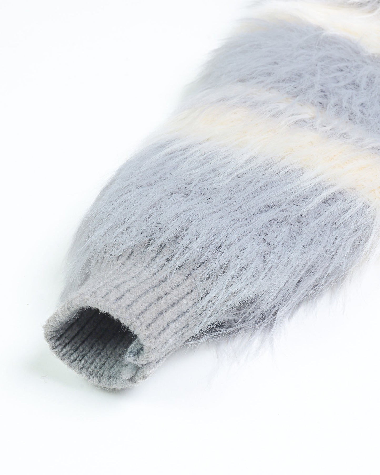 Full Fur Textured Sweater with Bow Detail