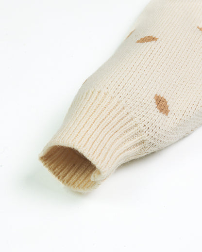 Cute Bear Embroidered Texture Sweater