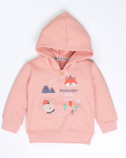 Red Panda Appliqued Fleeced Hoodie Co-ord Set