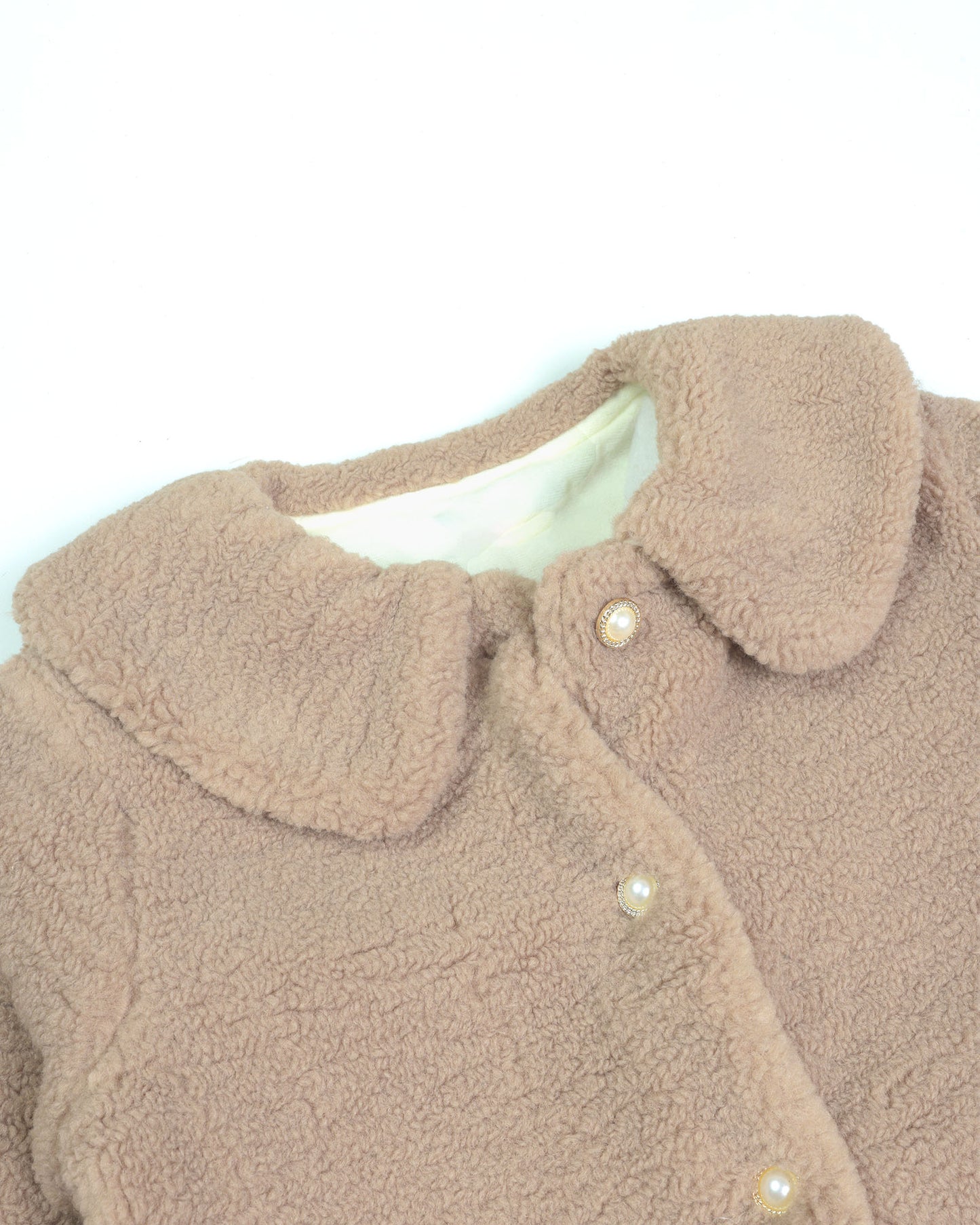 Dual Toned Houndstooth Fleeced Frock with Jacket