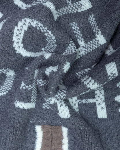 Stylish High Neck Zipper Handmade Sweater