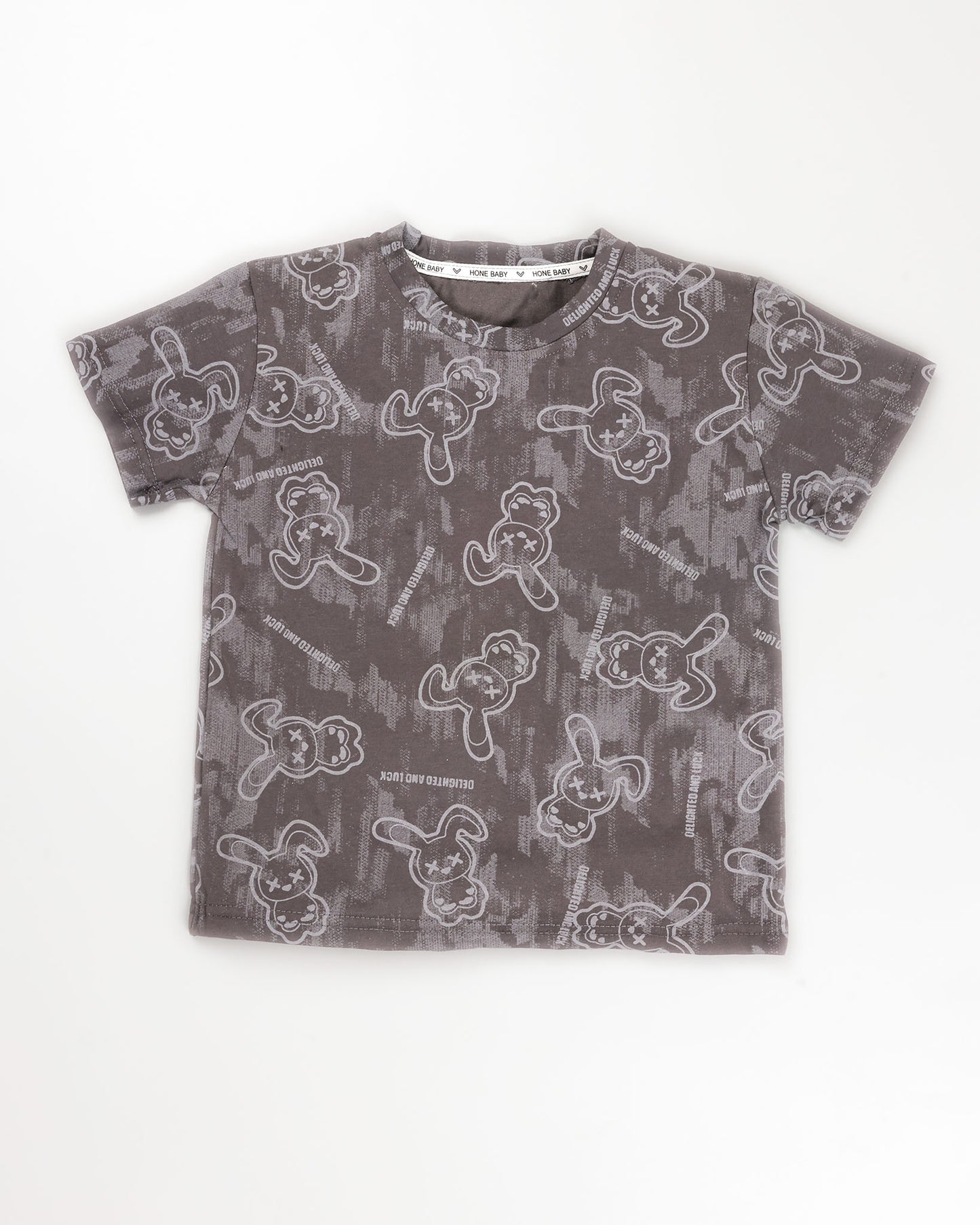 Luck Bunny Printed T-Shirt / Denim Co-Ord With Fanny Pack