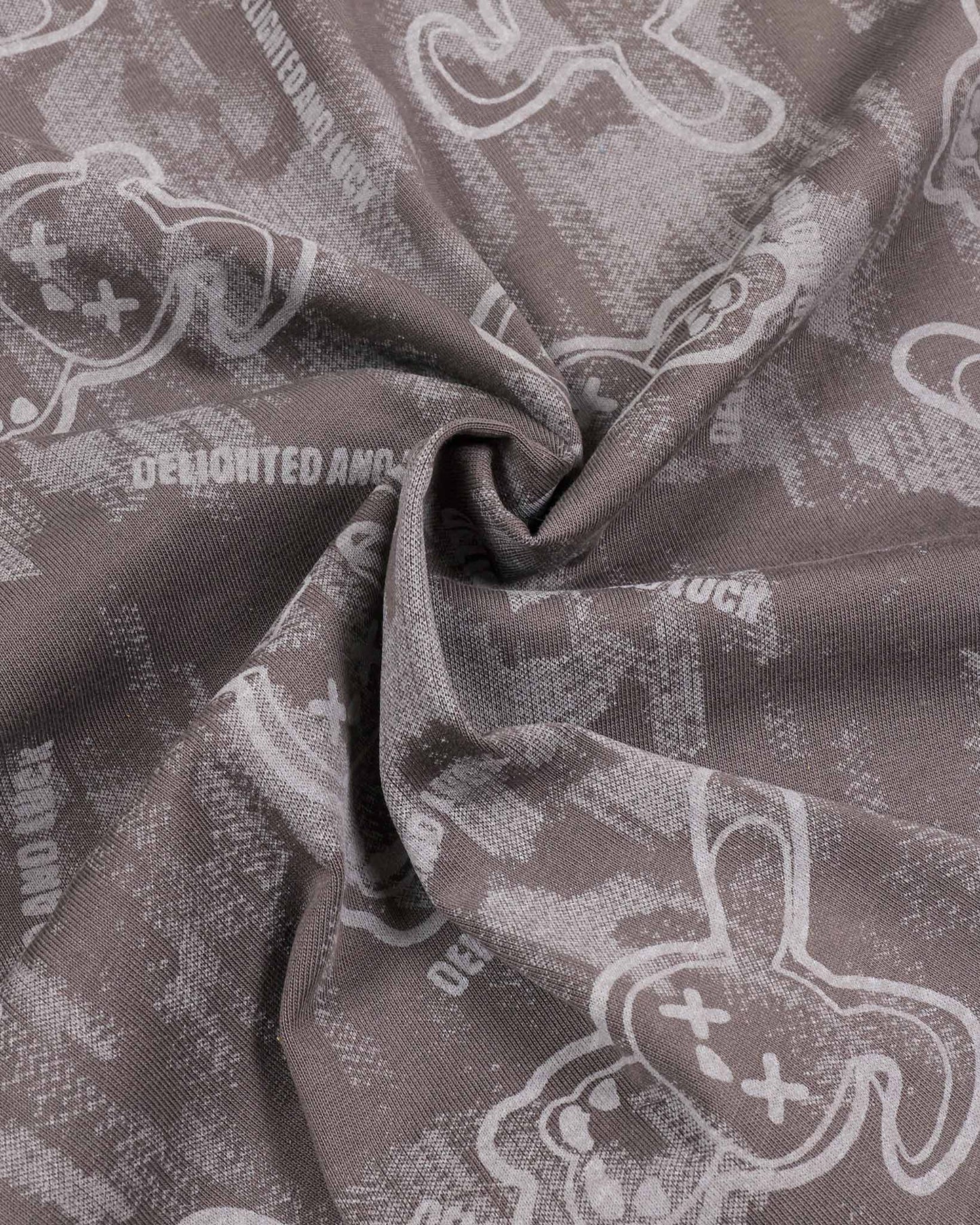 Luck Bunny Printed T-Shirt / Denim Co-Ord With Fanny Pack