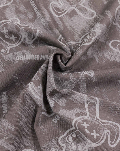 Luck Bunny Printed T-Shirt / Denim Co-Ord With Fanny Pack