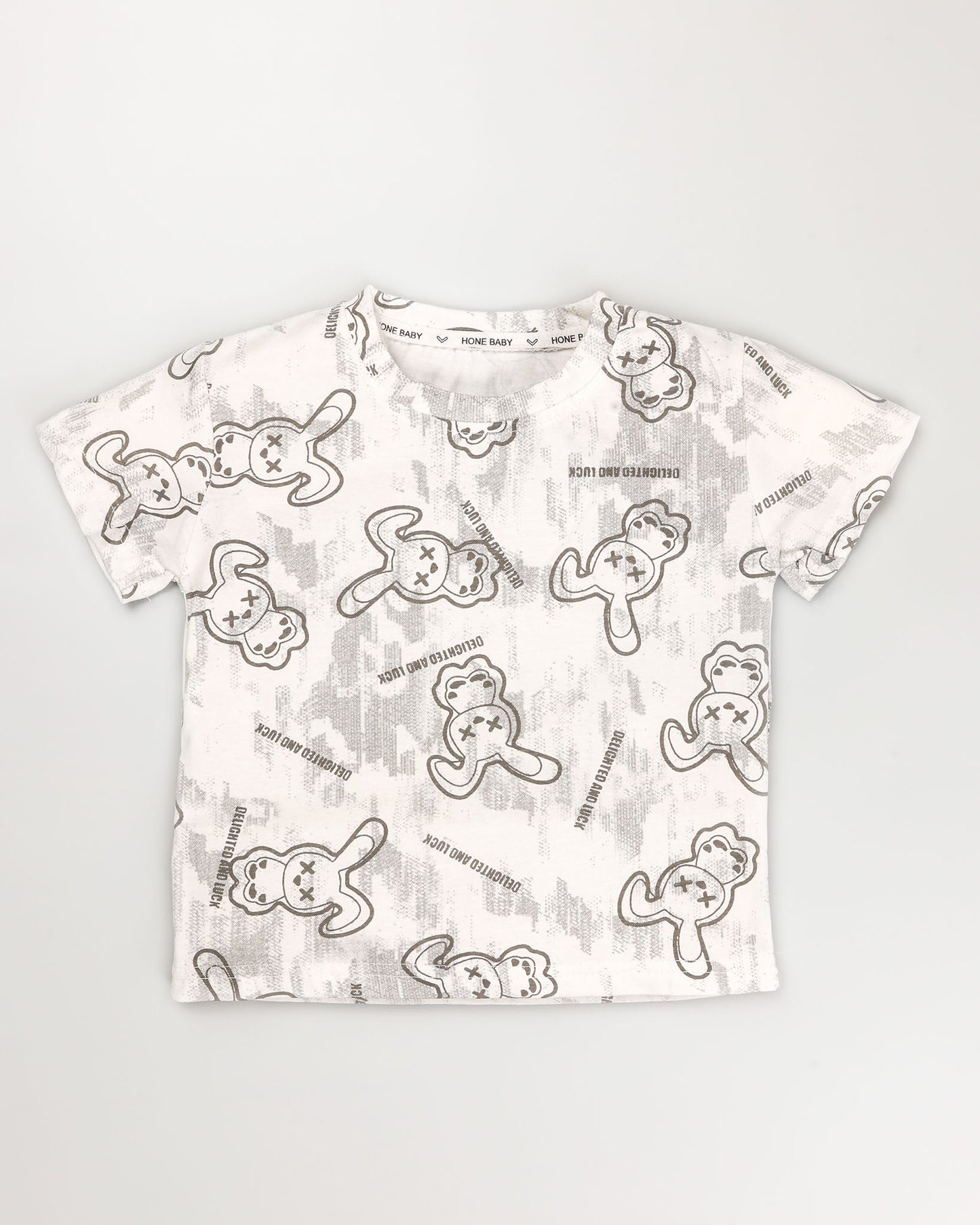 Luck Bunny Printed T-Shirt / Denim Co-Ord With Fanny Pack
