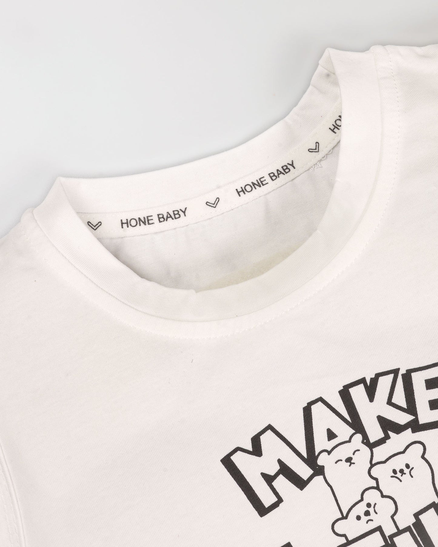3 Pec Bear Printed Co-Ord Set With Sleeveless T-Shirt
