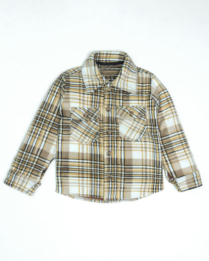 Soft Textured Check Flannel Jacket