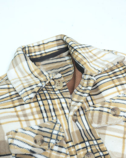 Soft Textured Check Flannel Jacket
