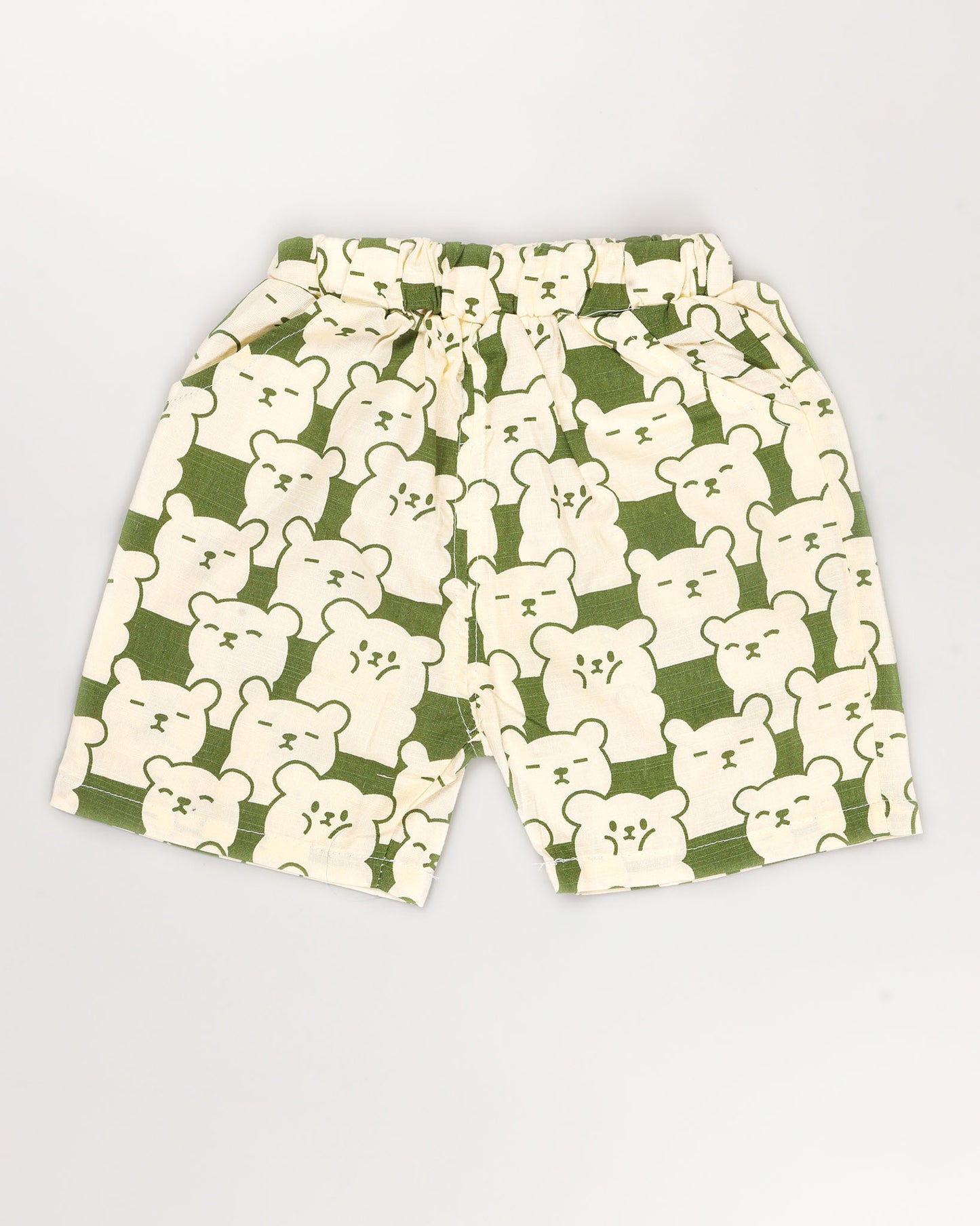 3 Pec Bear Printed Co-Ord Set With Sleeveless T-Shirt