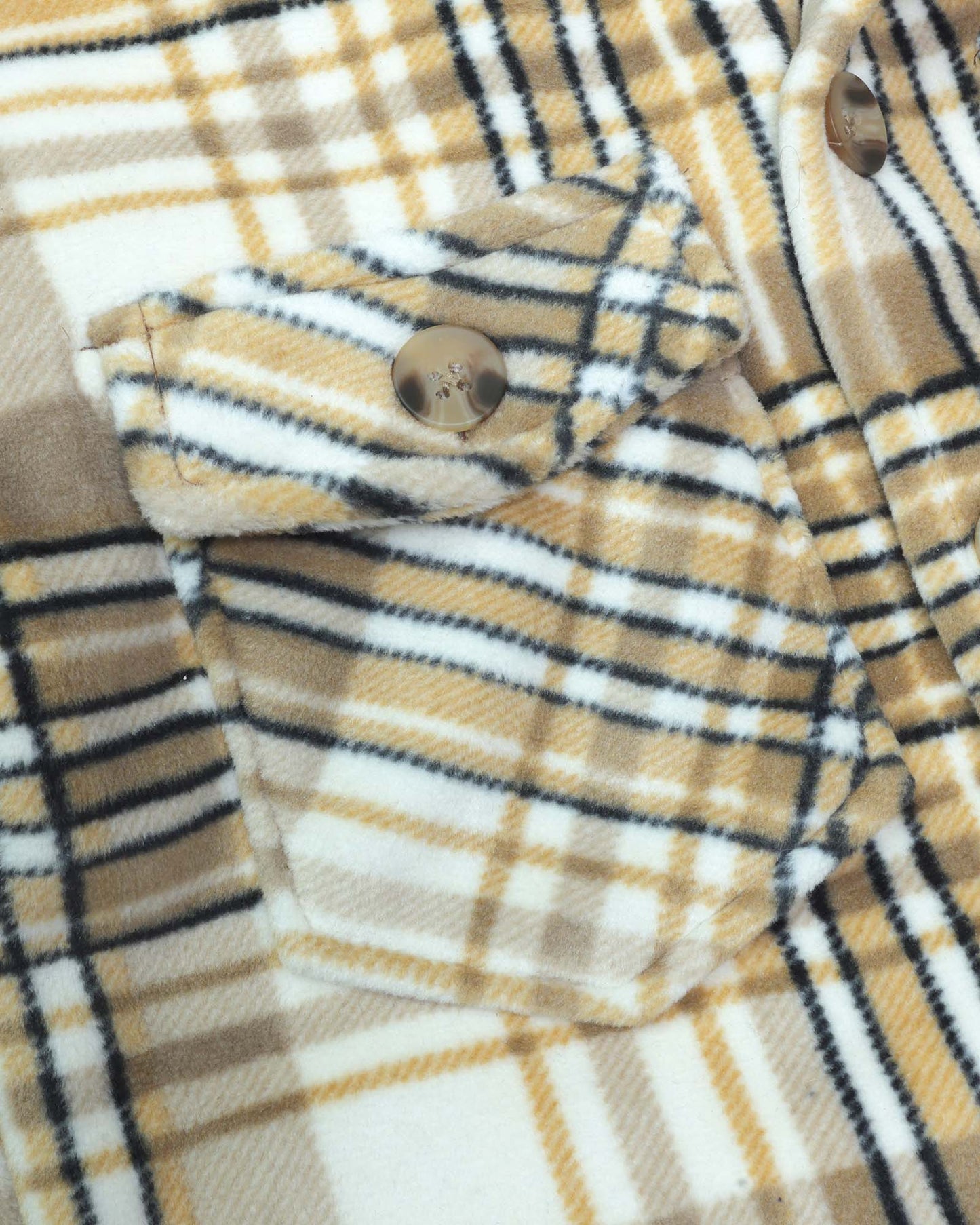 Soft Textured Check Flannel Jacket