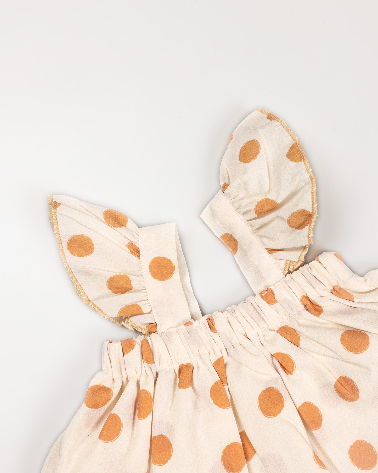 Pola Dot Printed Flare Crop-Top With Trouser Dress