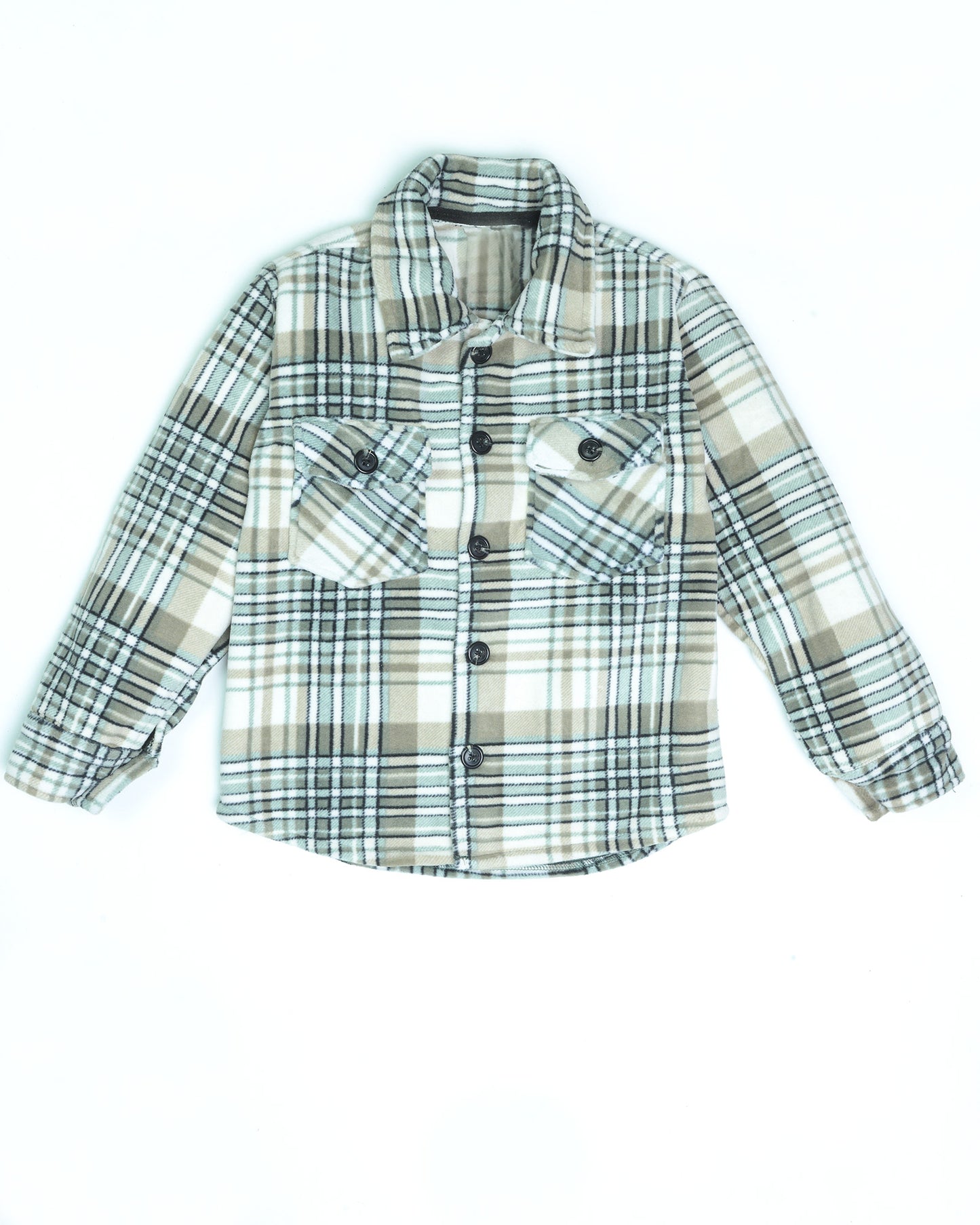 Soft Textured Check Flannel Jacket