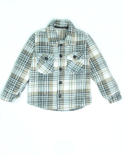 Soft Textured Check Flannel Jacket