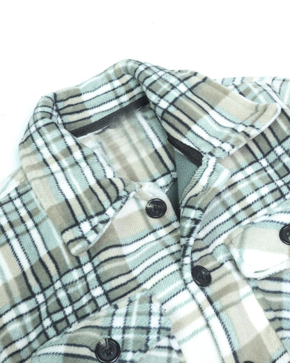 Soft Textured Check Flannel Jacket