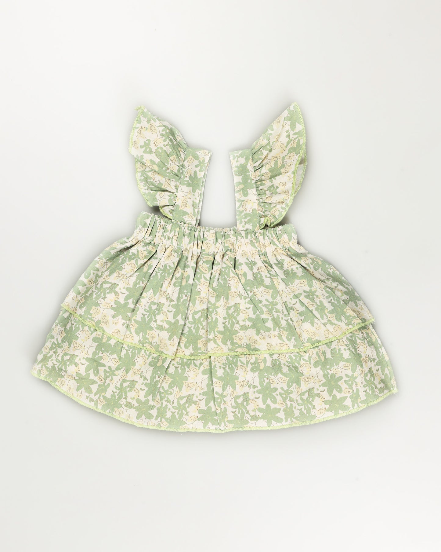 Flowral Printed Flare Crop-Top With Trouser Dress