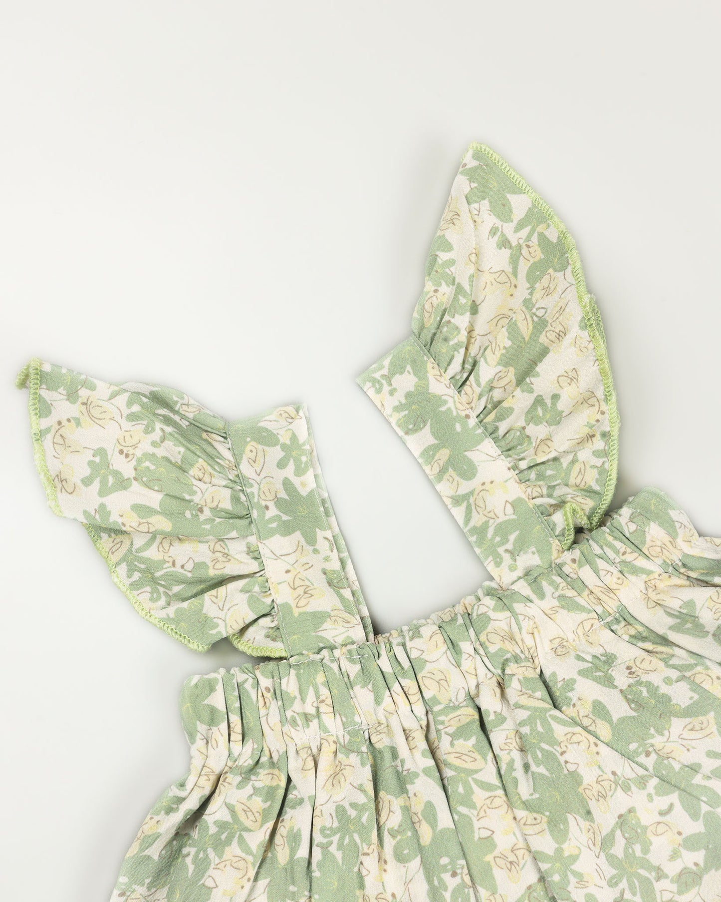 Flowral Printed Flare Crop-Top With Trouser Dress