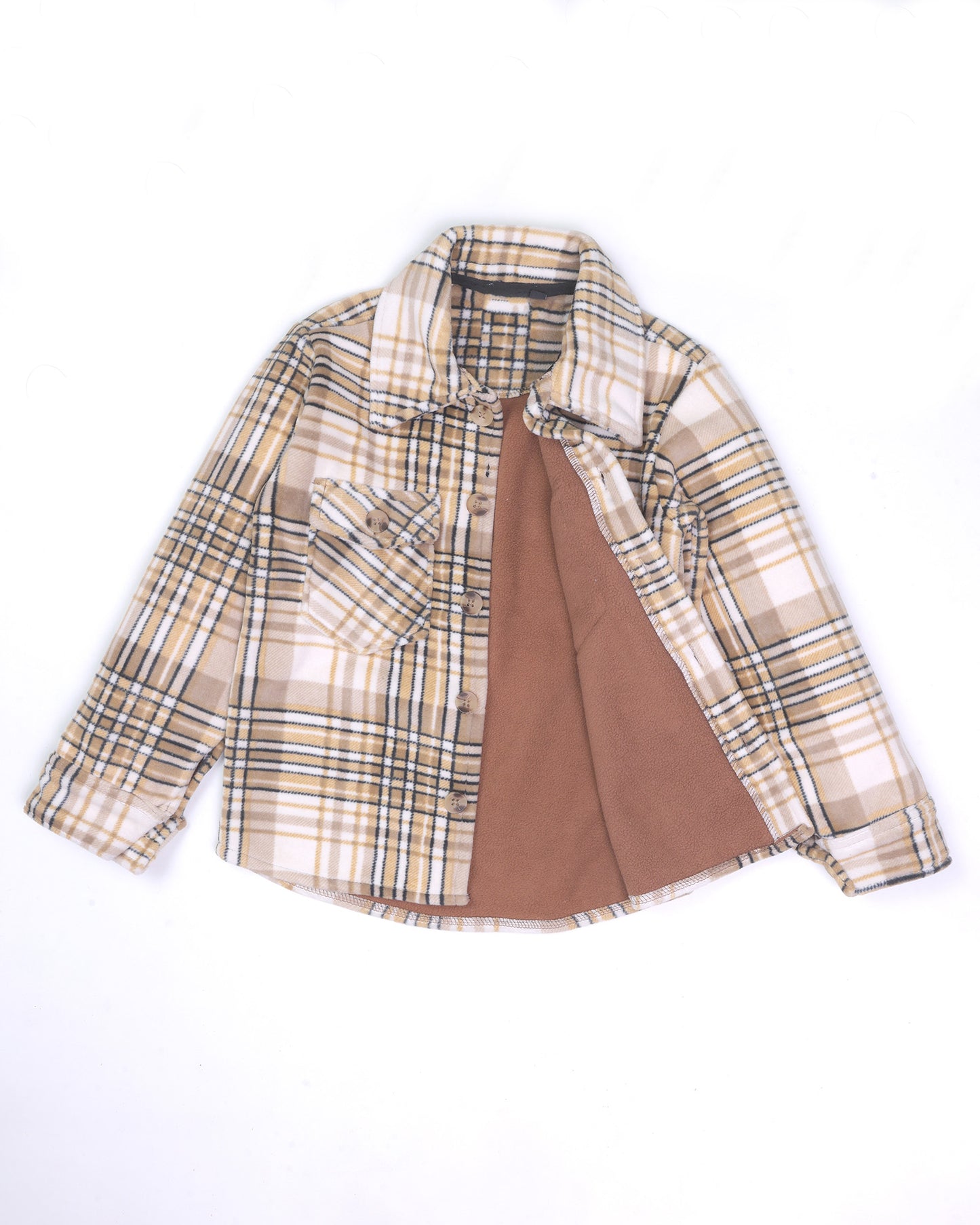 Soft Textured Check Flannel Jacket