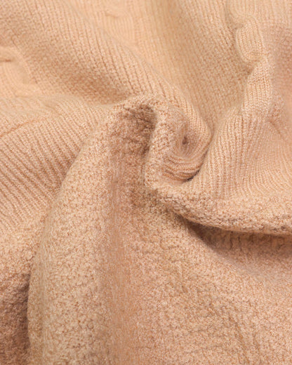 Ruffled High Neck Sweater Casual Frock Dress