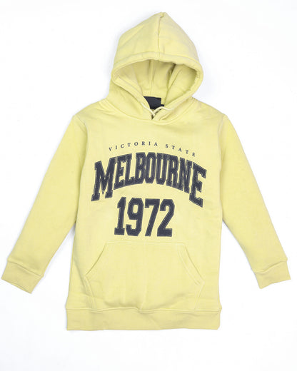 Melbourne Printed Fleeced Hoodie
