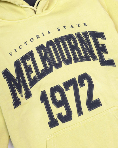 Melbourne Printed Fleeced Hoodie