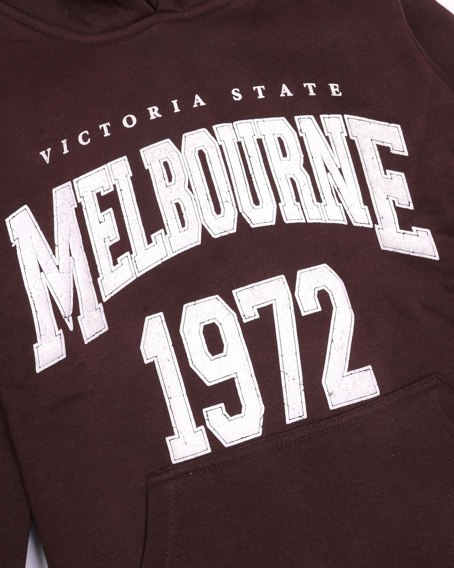 Melbourne Printed Fleeced Hoodie